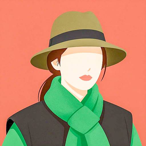 Vibrant Faceless Woman Illustration