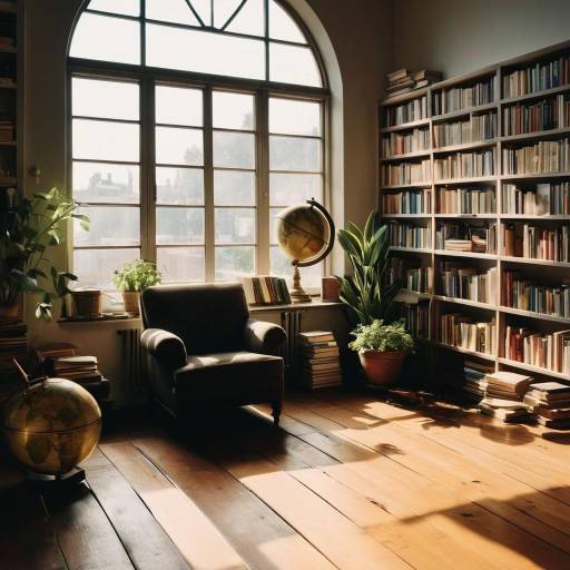 Cozy Indoor Reading Nook with Globe