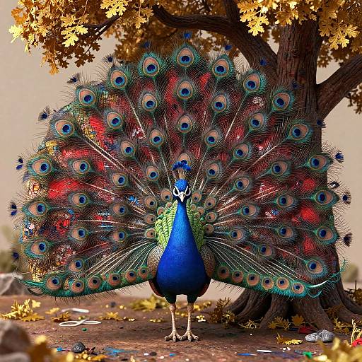 Ornate Medieval Peacock Animation