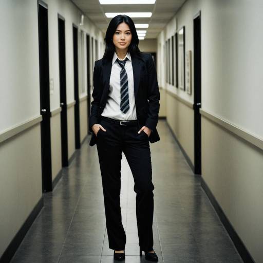 Professional Woman in Office Hallway