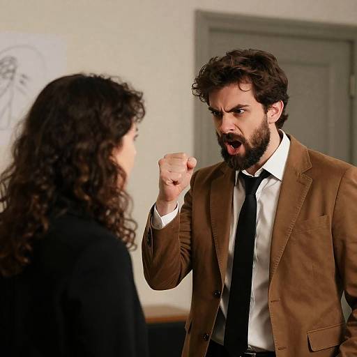 Intense Confrontation Between Two Figures