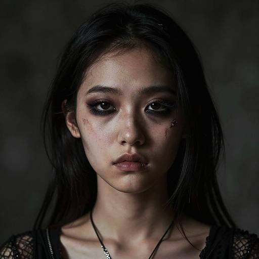 Photorealistic Gothic Polynesian Portrait