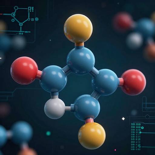 Vibrant Amino Acid Molecular Animation
