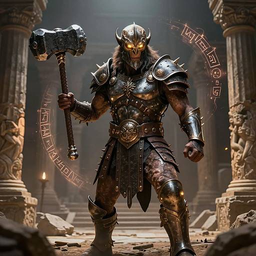 Glowing-Eyed Minotaur Gladiator