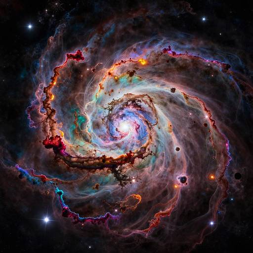 Vibrant Cosmic Nebula Swirling in Space
