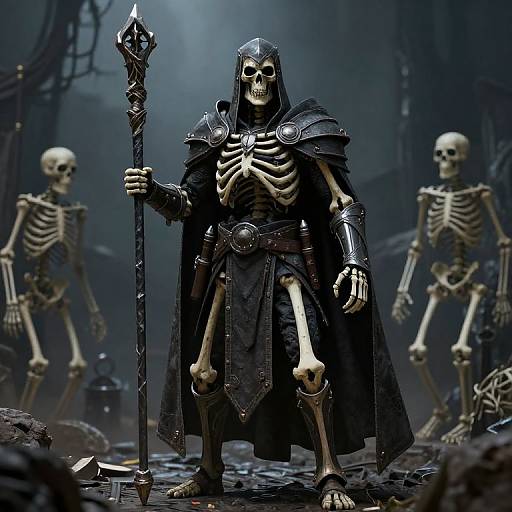 Skeletal Warrior in Dark Fantasy