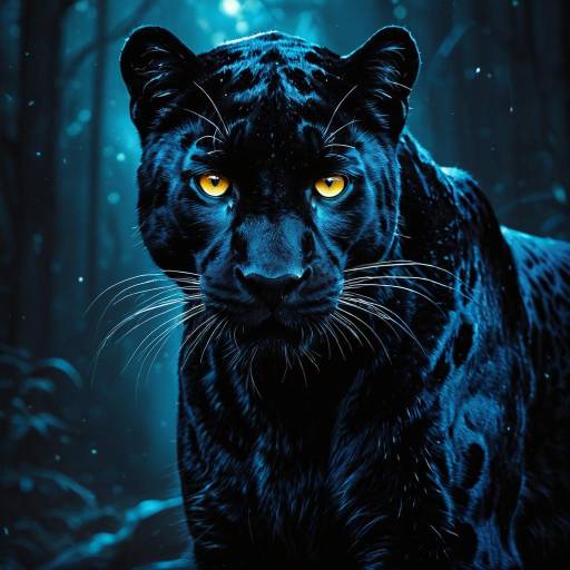 Digital Illustration of a Panther Person