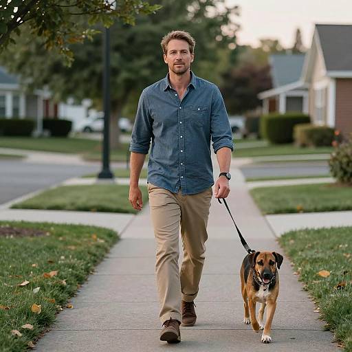 Relaxing Afternoon Walk in Suburbia