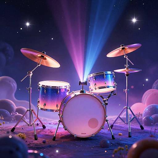 Floating Cosmic Fantasy Drum Set