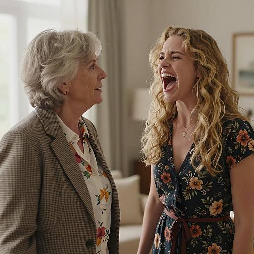 Dramatic Encounter Between Two Women