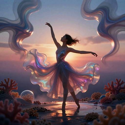 Liquid Starlight Woman in Dreamscape