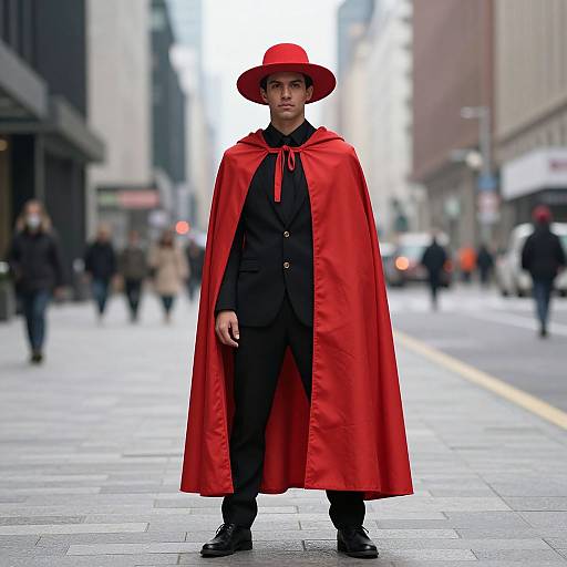 Man in Red Flag Costume