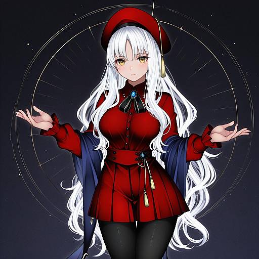 Illustration of Caren hortensia (amor caren), fate (series) in the style of Aoshima