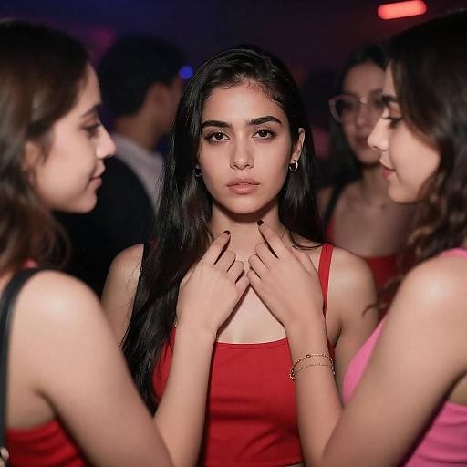 Nightclub Scene with Stylish Women