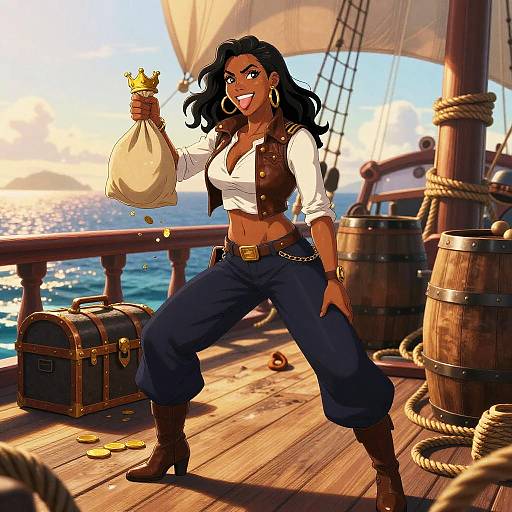 Bronze Corsair Navigator on Sunlit Deck