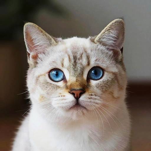 Playful Kitten Portrait with Blue Eyes