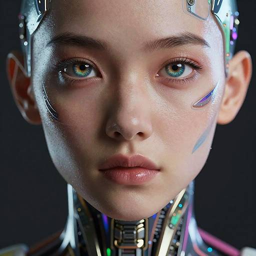 Hyper-Realistic Futuristic Cyborg Portrait