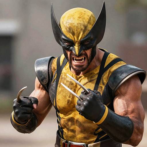Fierce Wolverine Claws and Fangs