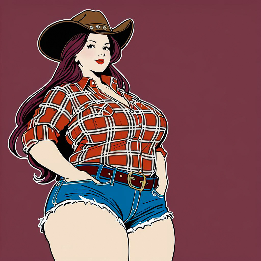 Excited Bounty Hunter in Cowgirl Outfit