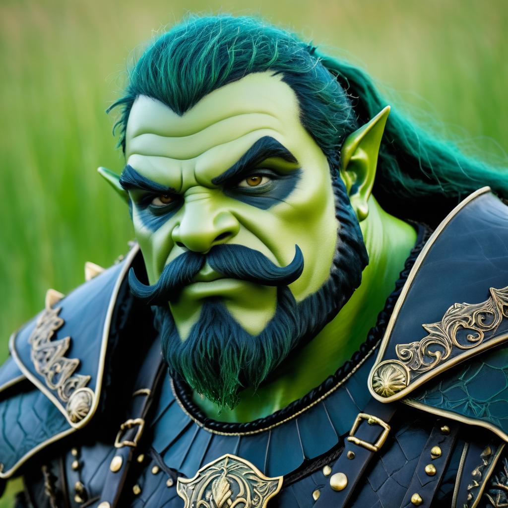 Portrait of Grimble Thumbeard: A Fantasy Orc