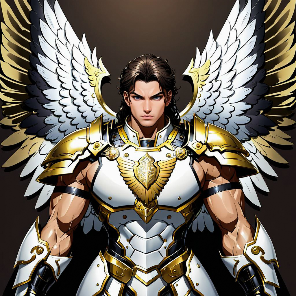 Battle-Ready Archangel in Shonen Style