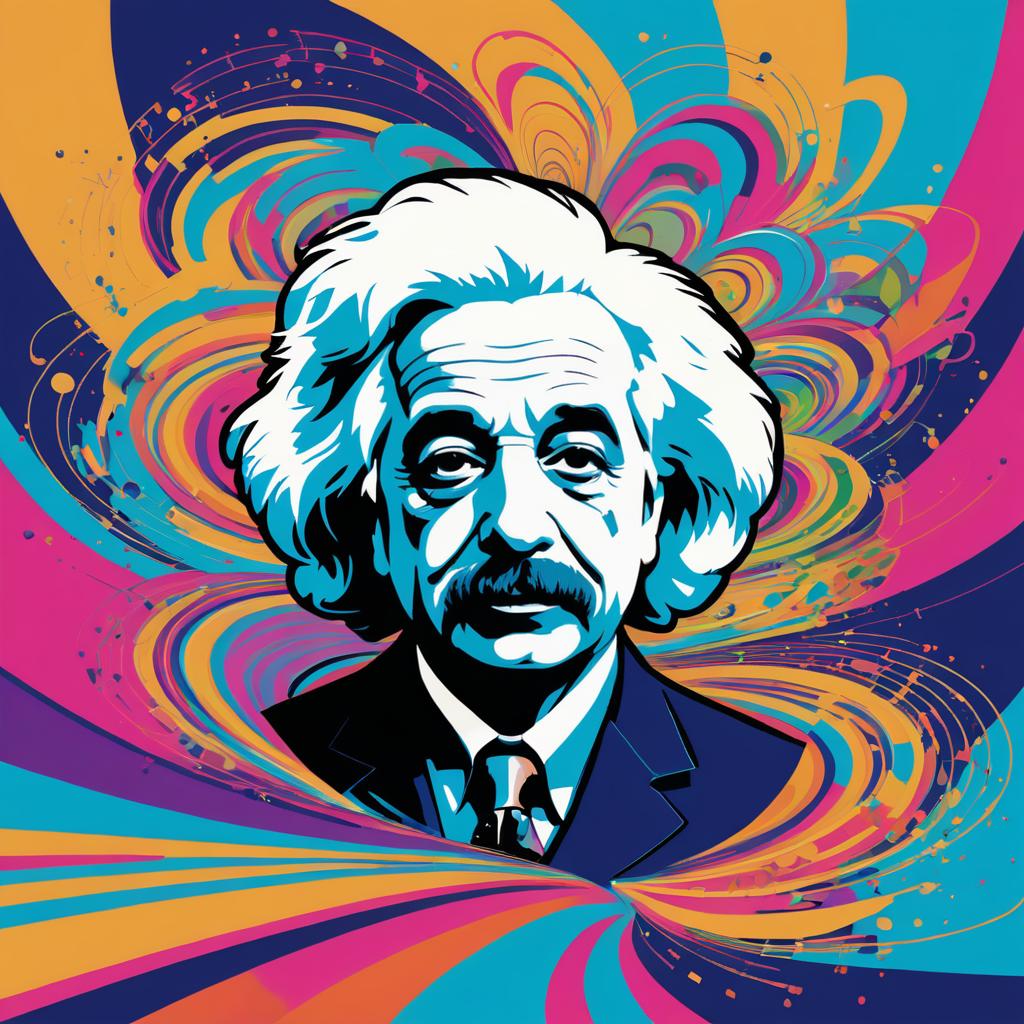 Andy Warhol Style Einstein Artwork