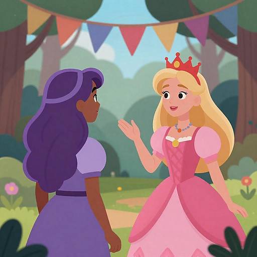 Two Women in Fairy-Tale Forest