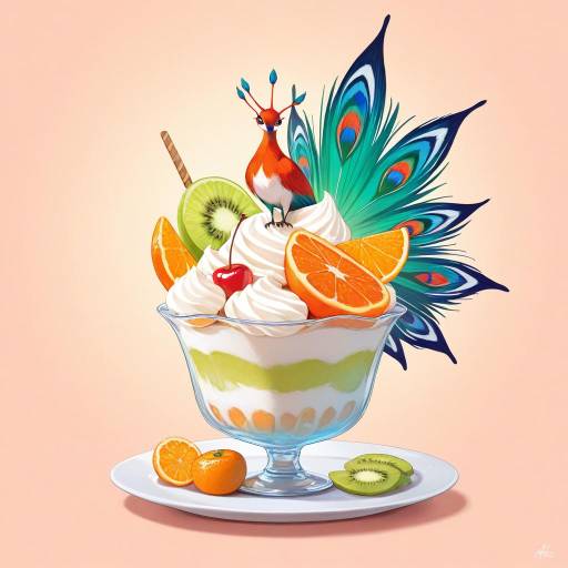 Regal Peacock with Delightful Dessert Array Regal Peacock with Delightful Dessert Array