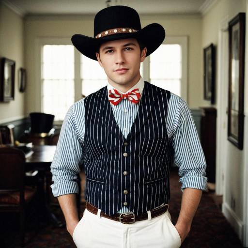 Man in Derby Day Outfit Indoors