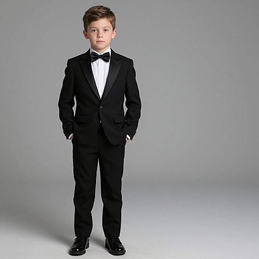 Realistic Formal Suit Boy Portrait