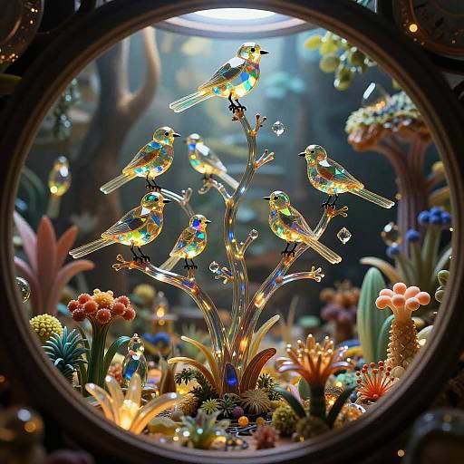 Shamanic Glass Menagerie of Prism Birds