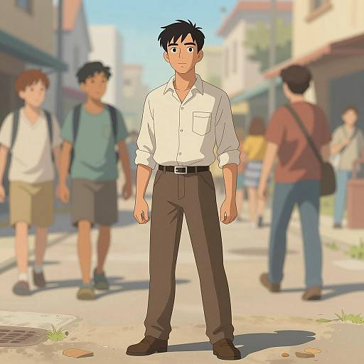 Last Human on Earth in Moebius Style