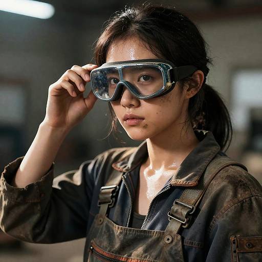 Realistic Mechanic Girl in Detail