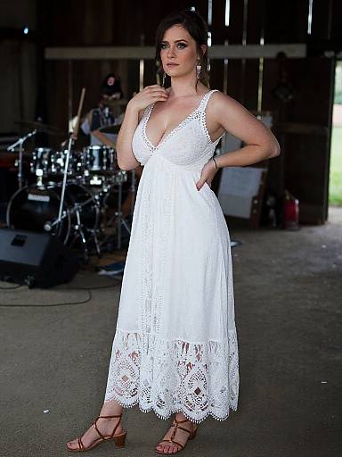 Ethereal Elegance at Rustic Music Event