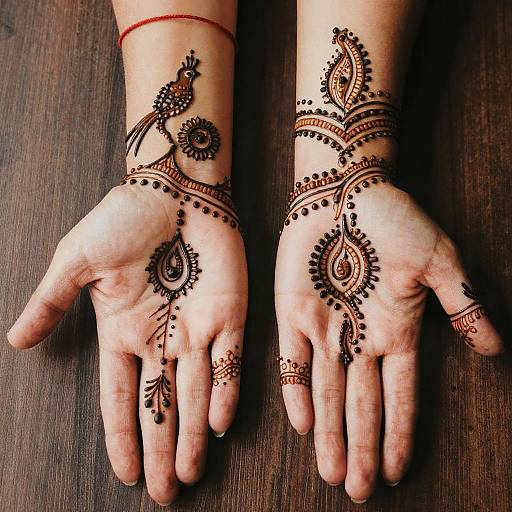 Intricate Henna Designs on Hands