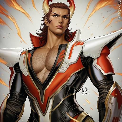 Illustration of Antonio lopez, tiger & bunny in the style of Sciamano240