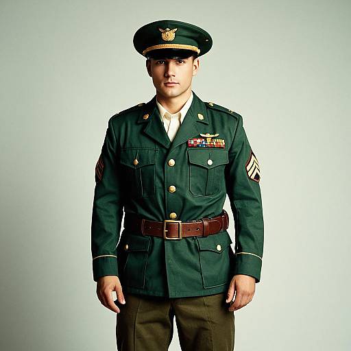 Realistic Toy Army Soldier Costume Portrait