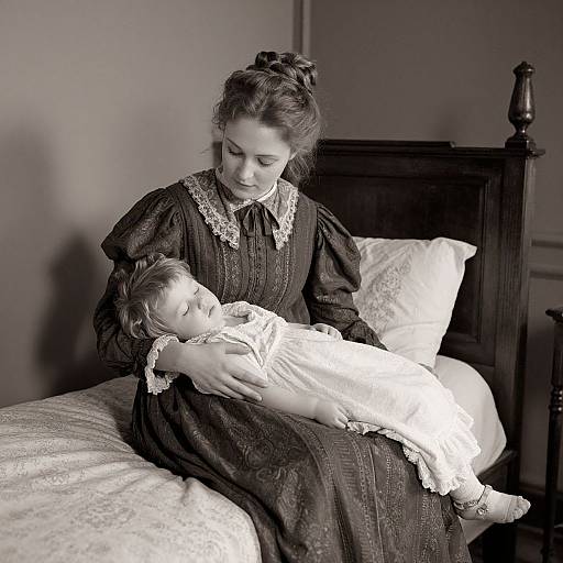 Victorian Era Tender Motherhood Moment