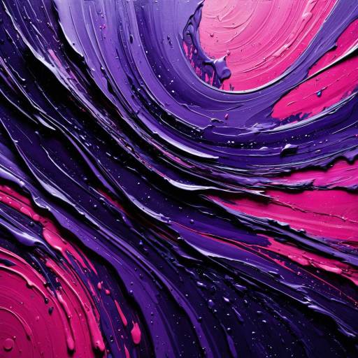 Abstract Purple and Pink Expressionism