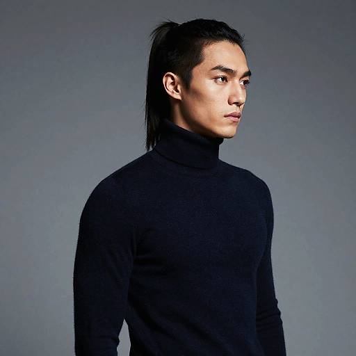 High Ponytail Male Model Editorial