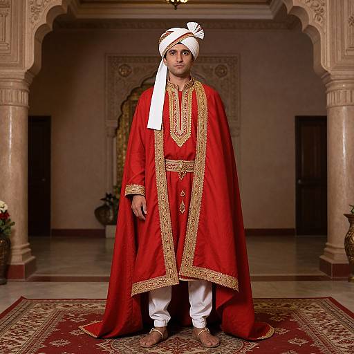 Lambadi Man in Turban and Cape