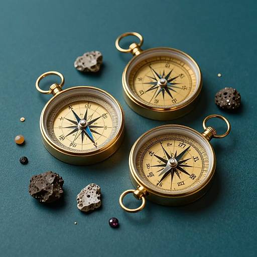 Celestial Golden Compasses Among Meteorites