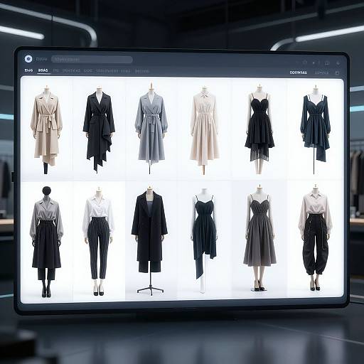 Futuristic AI Virtual Wardrobe Interface
