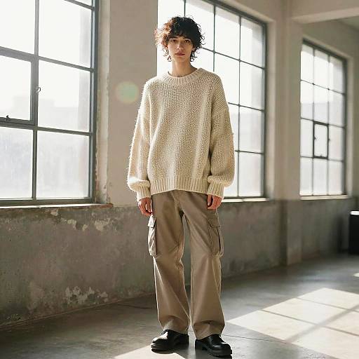 Shaggy Fringe Minimalist Loft Fashion Editorial