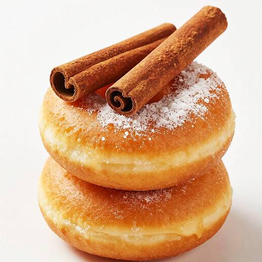 Stacked Doughnuts with Cinnamon Sticks