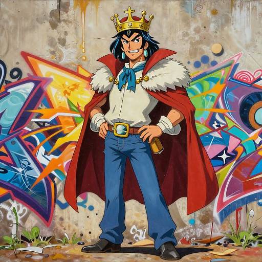 Graffiti Style Western Emperor Portrait