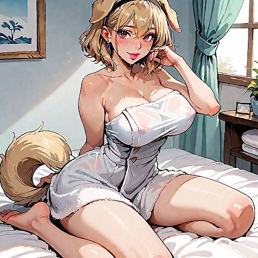 Detailed Anime Dog Girl Portrait