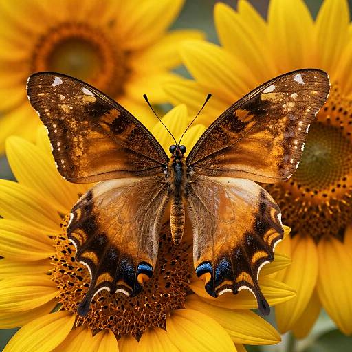 Bronze Swallowtail on Amber Leather