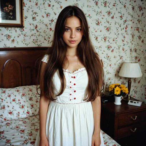 Elegant Solo Portrait in White Dress