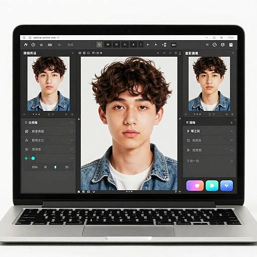 Online Aging Filter Photo Editor on Laptop